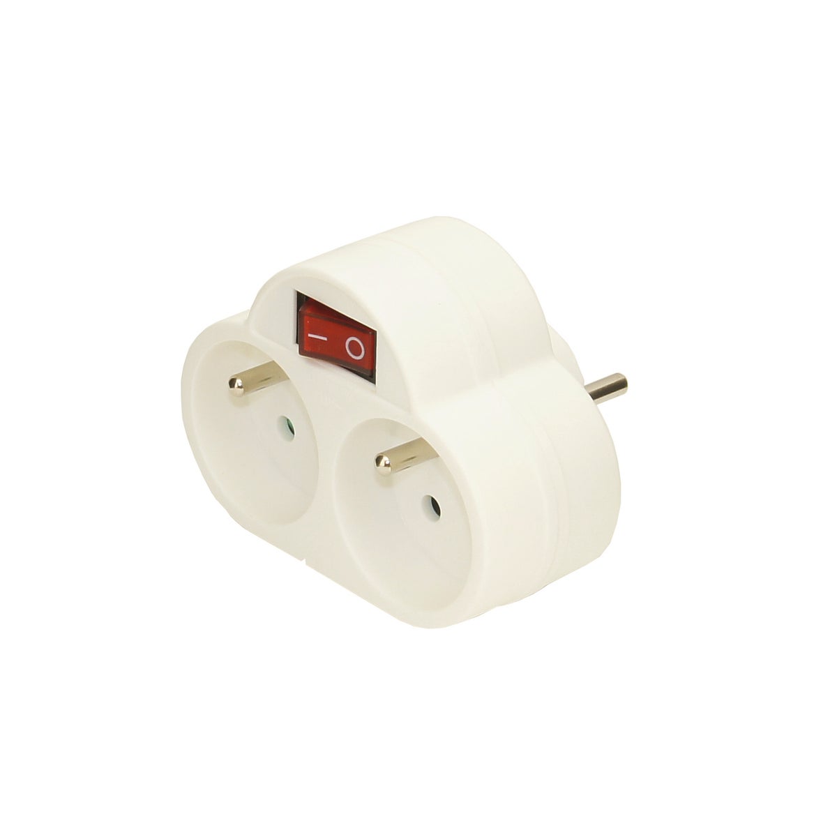 Stekkerdoos en schakelaar 2 x 16A PA wit Stekkerdoos en schakelaar 2 x 16A PA wit