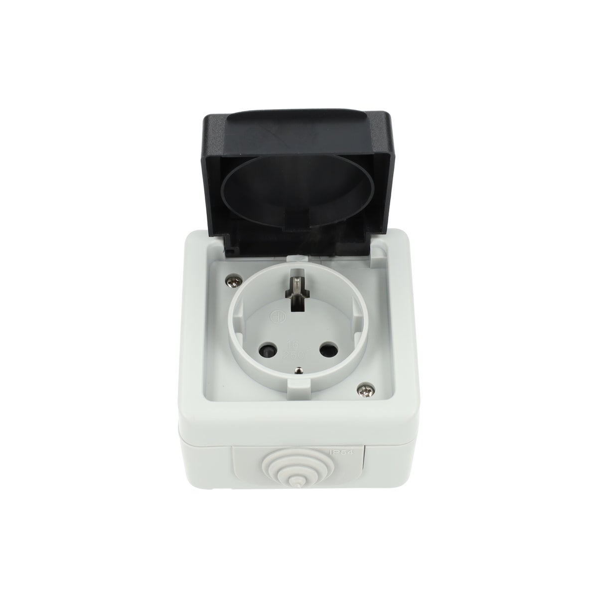 Wandcontactdoos enkel opbouw IP54 Wandcontactdoos enkel opbouw IP54