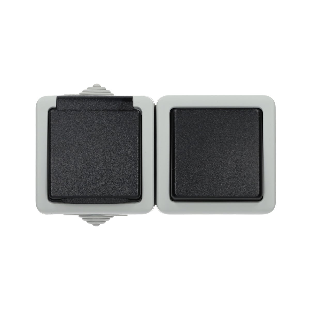 Wandcontactoos met schakelaar opbouw IP54 Diamant Wandcontactoos met schakelaar opbouw IP54 Diamant