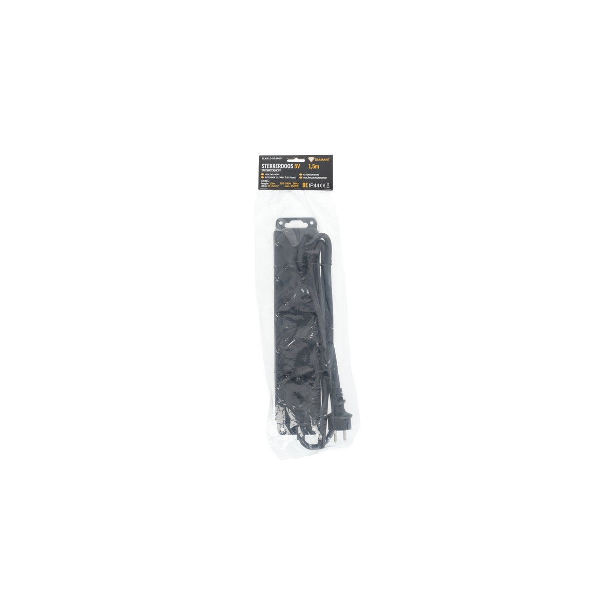 Stekkerdoos SW SD3 x 1,5 mm 1,5M BE Stekkerdoos SW SD3 x 1,5 mm 1,5M BE