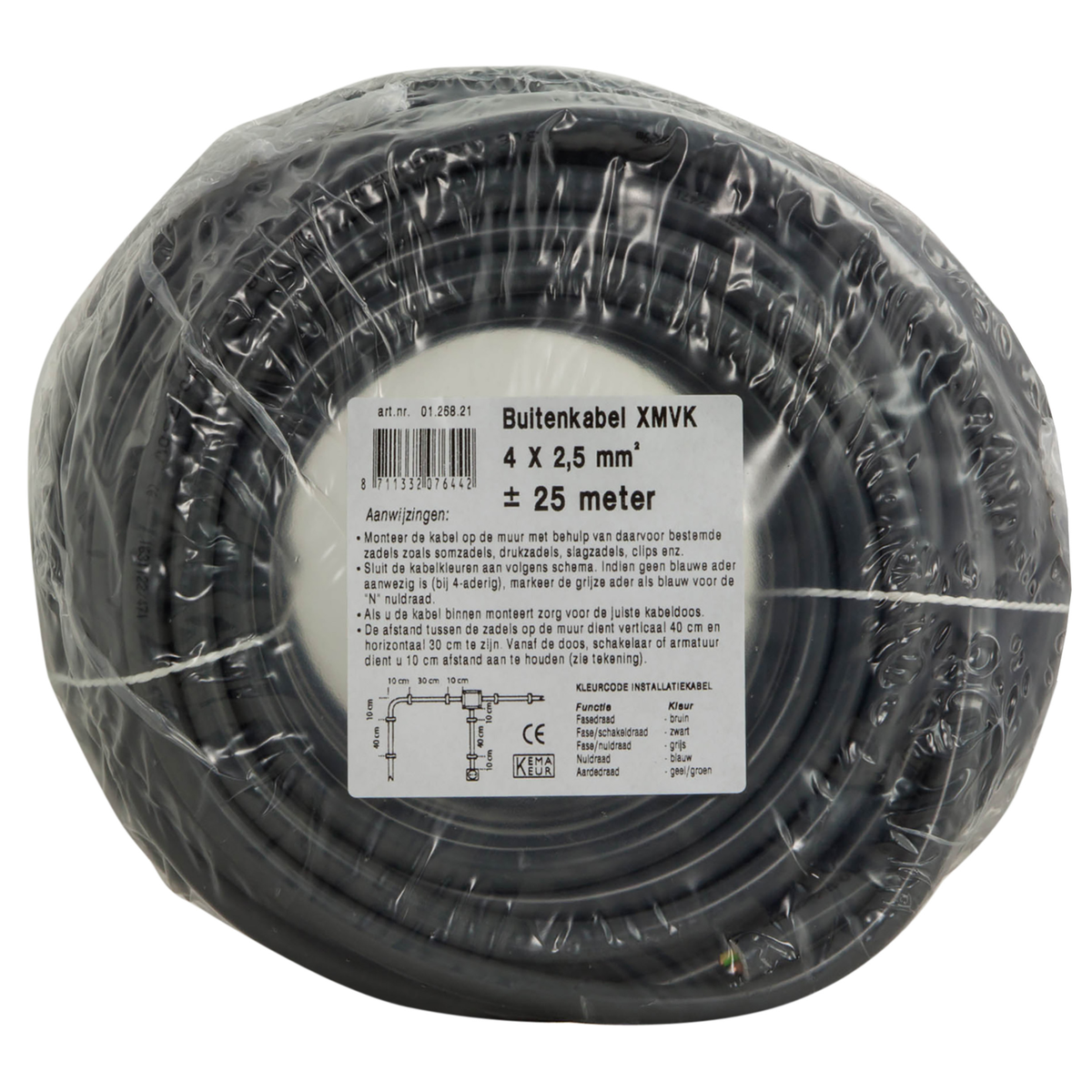 Buitenkabel 25 m 4 x 2.5 mm² XMVK Buitenkabel 25 m 4 x 2.5 mm² XMVK