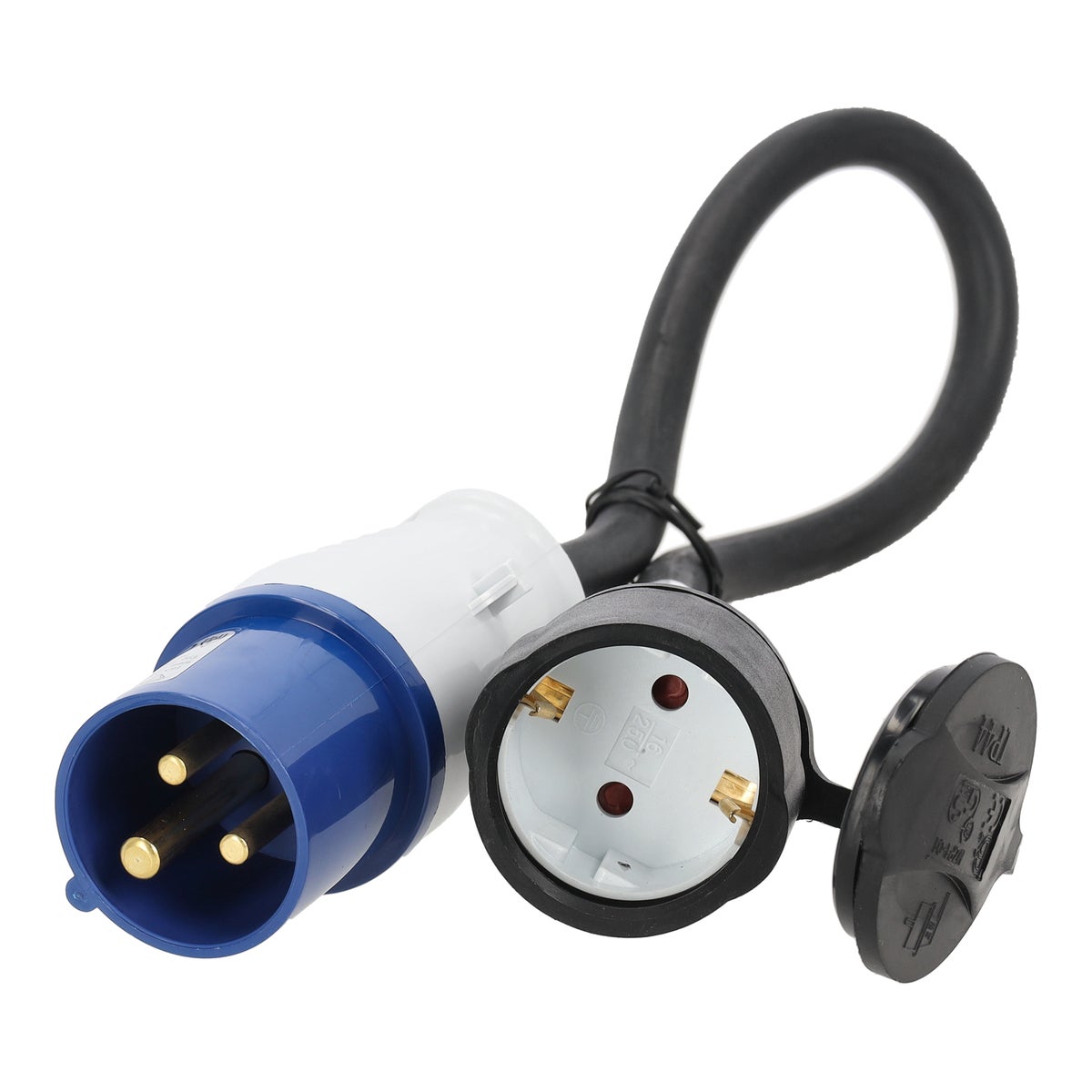 Verloopkabel 40 cm CEE-V - stekker Verloopkabel 40 cm CEE-V - stekker