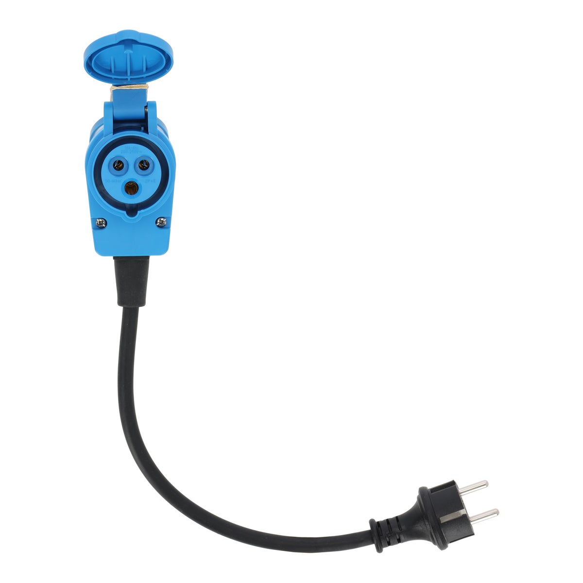 Verloopkabel 40cm CEE-V plat - stekker DM Verloopkabel 40cm CEE-V plat - stekker DM