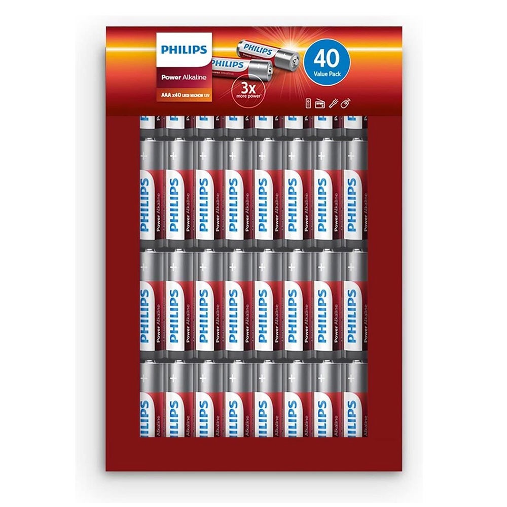 Batterij AAA LR03 40St Powerlife Philips Batterij AAA LR03 40St Powerlife Philips