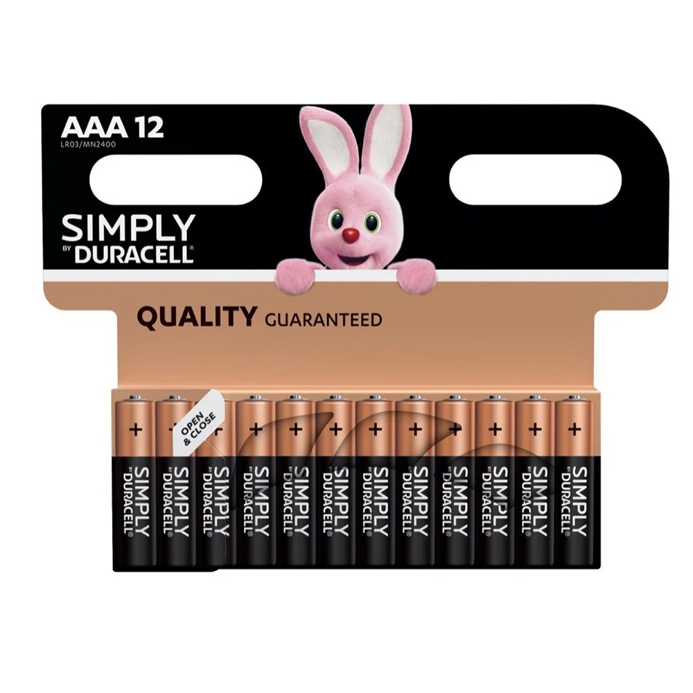 Batterij AAA LR03 12 stuks Duracell Batterij AAA LR03 12 stuks Duracell