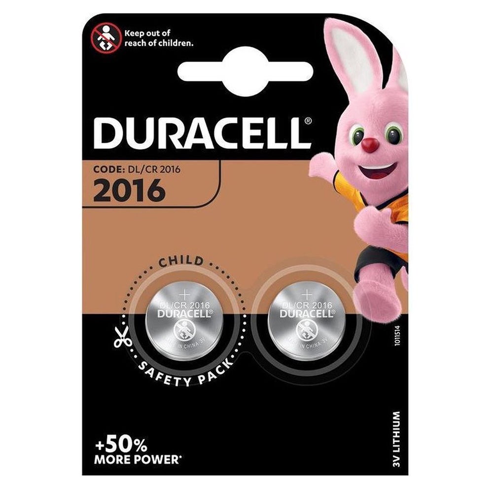 Batterij knoopcel CR2016 2 stuks Duracell Batterij knoopcel CR2016 2 stuks Duracell