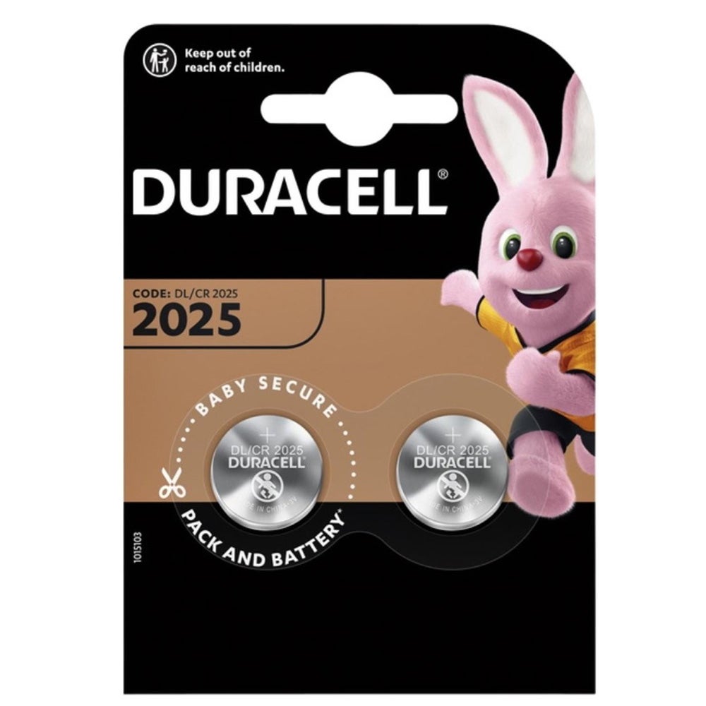 Batterij knoopcel CR2025 2 stuks Duracell Batterij knoopcel CR2025 2 stuks Duracell