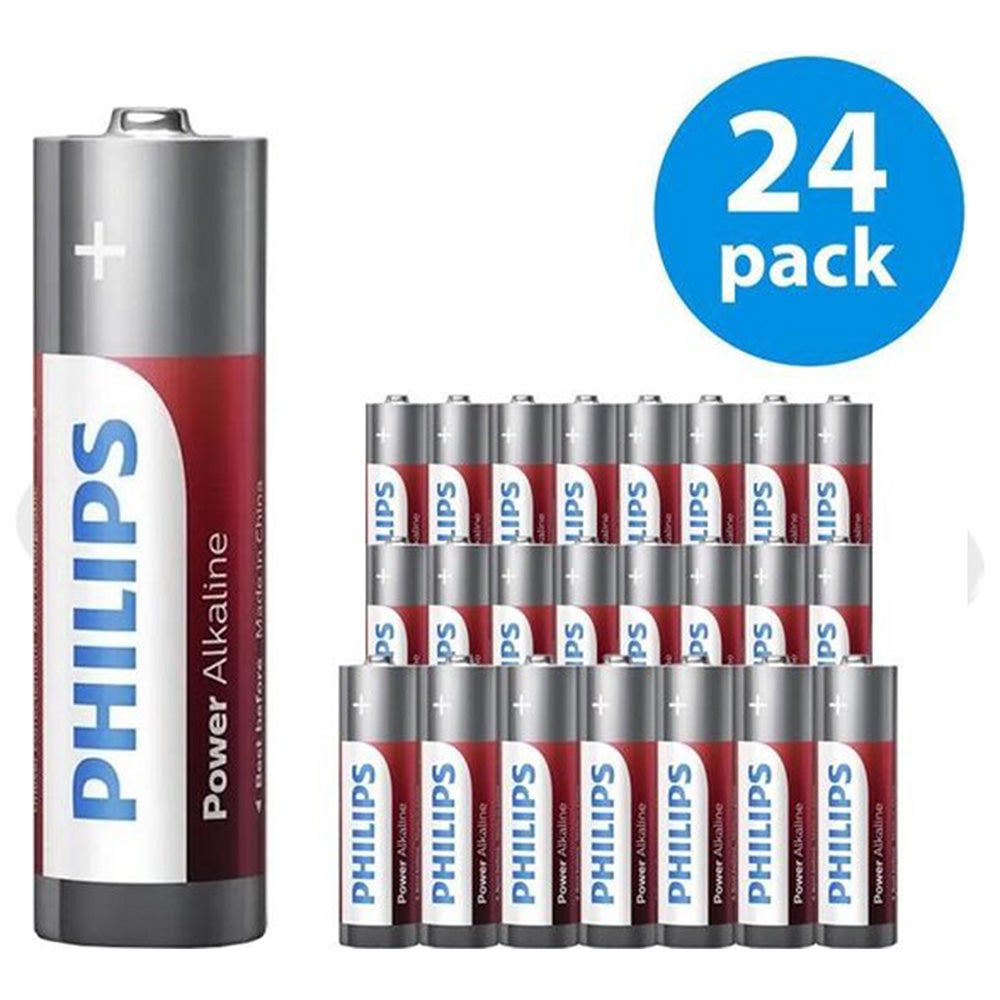 Batterij AA 24 stuks Philips Powerlife Batterij AA 24 stuks Philips Powerlife