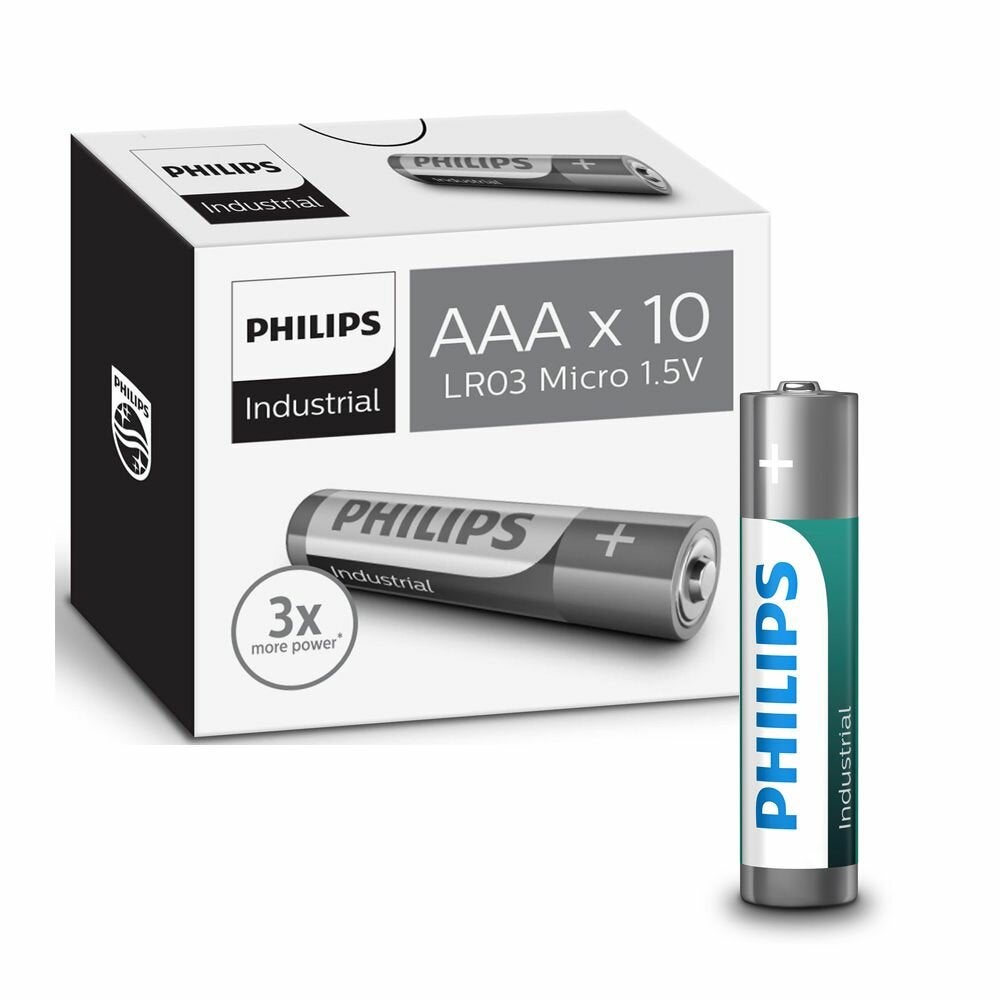 Batterij AAA LR03 Industrial 10 stuks Philips Batterij AAA LR03 Industrial 10 stuks Philips