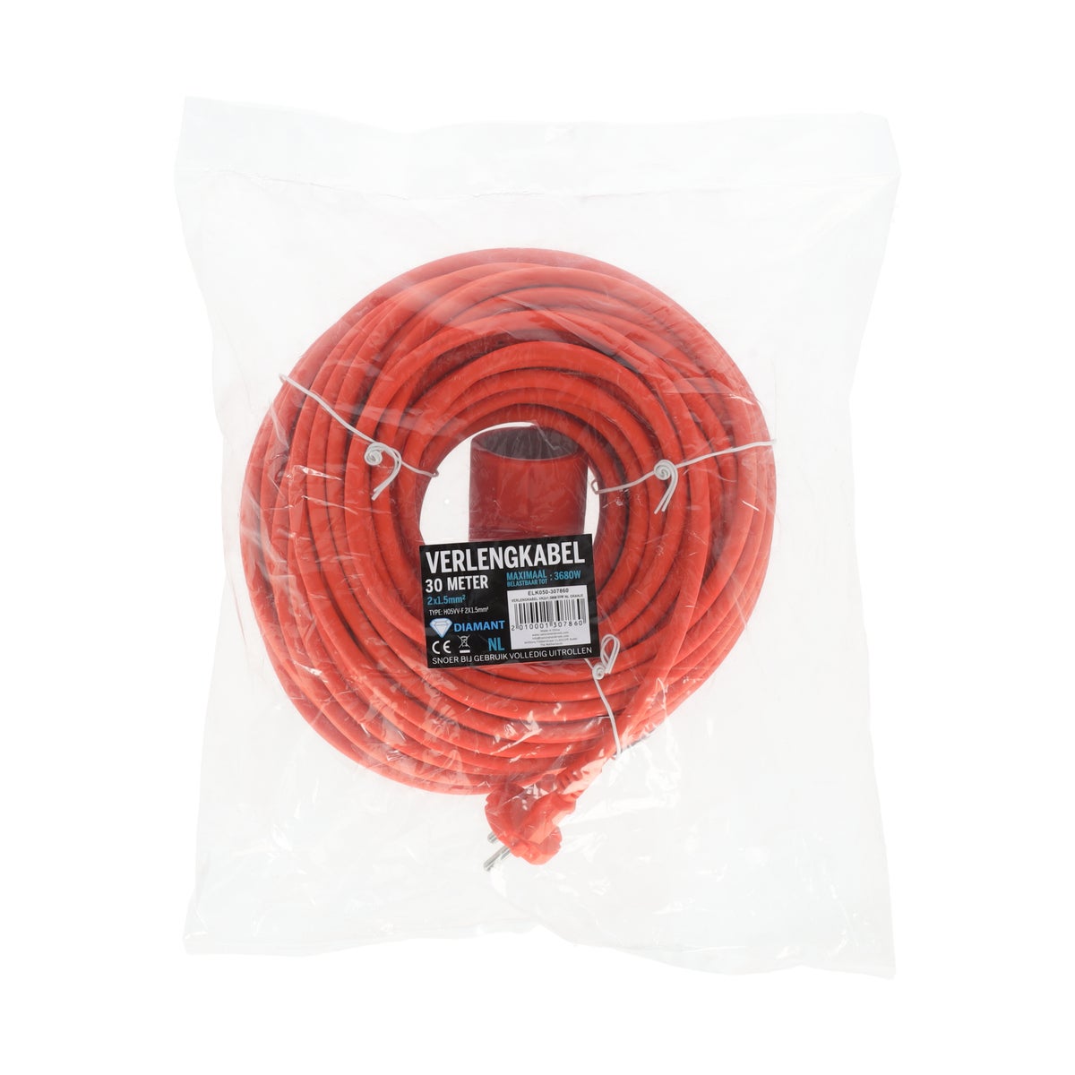 Verlengkabel 2 x 1,5 mm 30 m NL oranje Verlengkabel 2 x 1,5 mm 30 m NL oranje