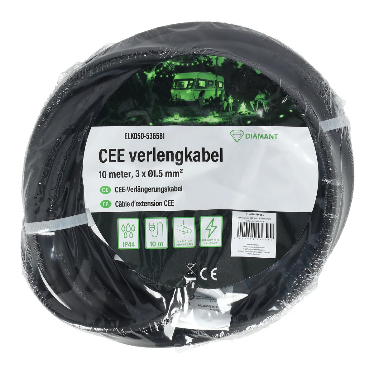 Verlengkabel CEE 3 x 1,5 10 m Diamant Verlengkabel CEE 3 x 1,5 10 m Diamant