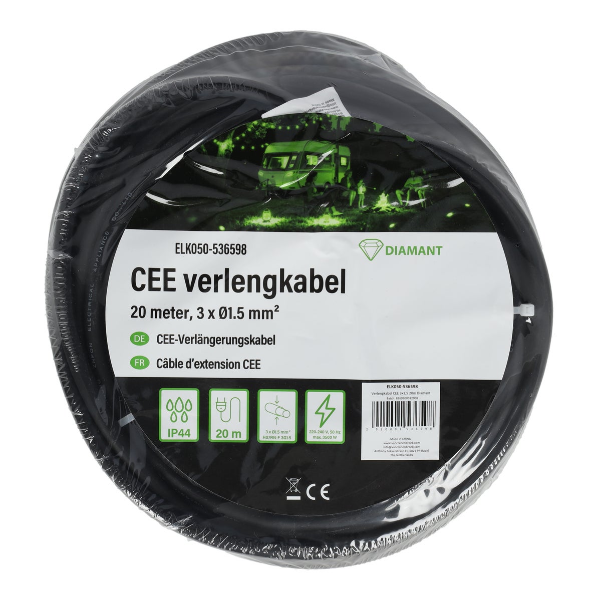 Verlengkabel CEE 3 x 1,5 20 m Diamant Verlengkabel CEE 3 x 1,5 20 m Diamant