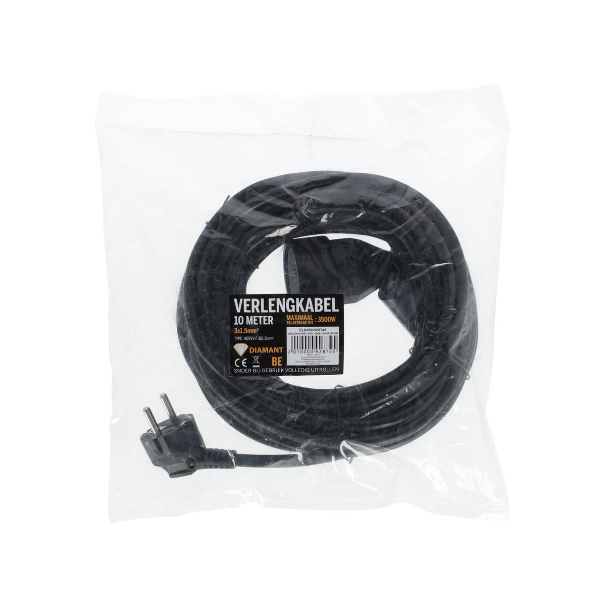 Verlengkabel 3 x 1,5 mm 10 m BE Verlengkabel 3 x 1,5 mm 10 m BE