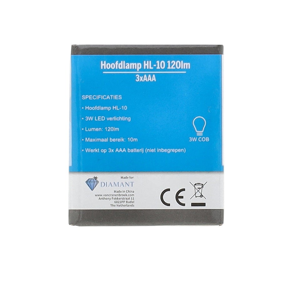 Hoofdlamp 120lm Diamant Hoofdlamp 120lm Diamant