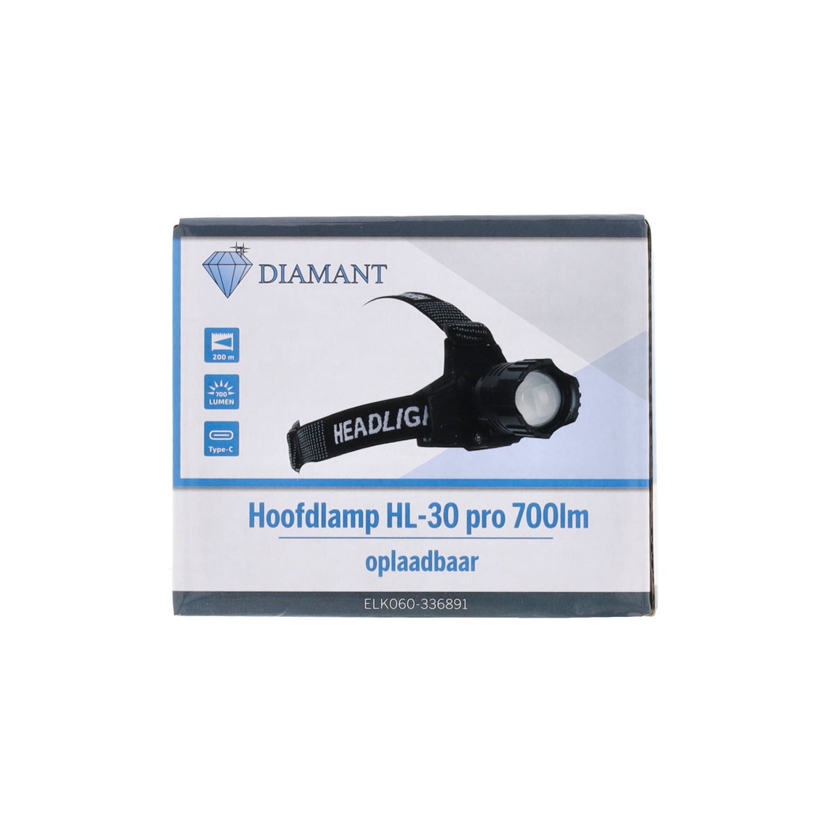 Hoofdlamp pro 700lm oplaadbaar Diamant Hoofdlamp pro 700lm oplaadbaar Diamant
