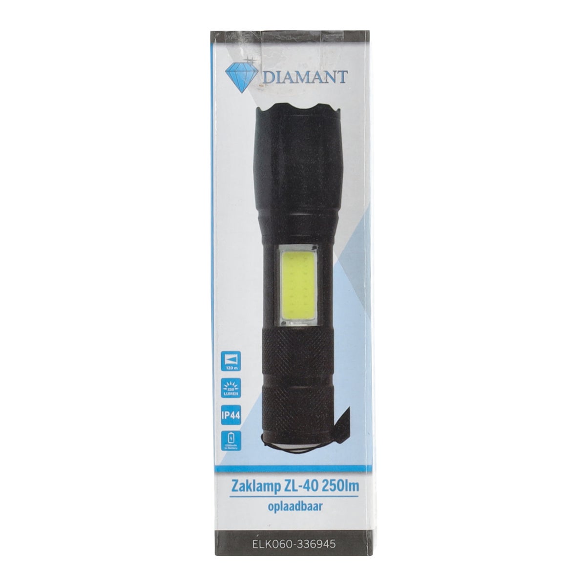 Zaklamp ZL-40 250lm oplaadbaar Diamant Zaklamp ZL-40 250lm oplaadbaar Diamant