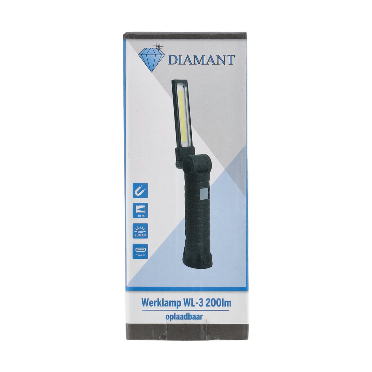 Werklamp WL-3 200lm oplaadbaar Diamant Werklamp WL-3 200lm oplaadbaar Diamant