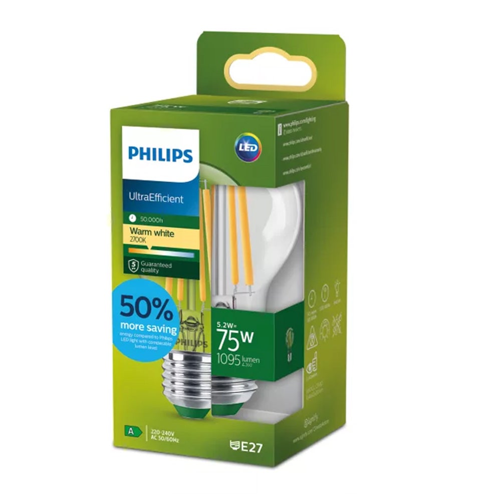 Lamp LED peer fil helder 75W E27 2700K Lamp LED peer fil helder 75W E27 2700K