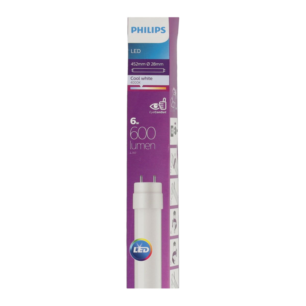 Lamp LED T8 438 mm 6W cw Philips Lamp LED T8 438 mm 6W cw Philips