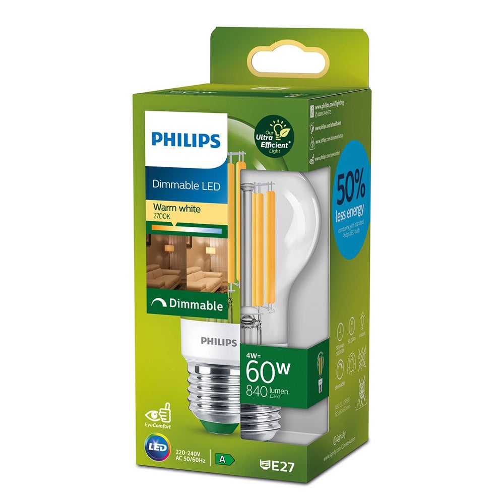 Lamp LED peer fil helder 60W E27 Dim Lamp LED peer fil helder 60W E27 Dim