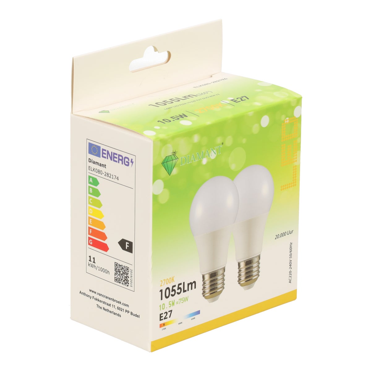 Lamp LED peer 10.5W-E27 duo warmwit V2 Lamp LED peer 10.5W-E27 duo warmwit V2