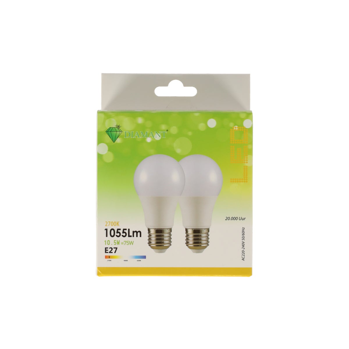 Lamp LED peer 10.5W-E27 duo warmwit V2 Lamp LED peer 10.5W-E27 duo warmwit V2