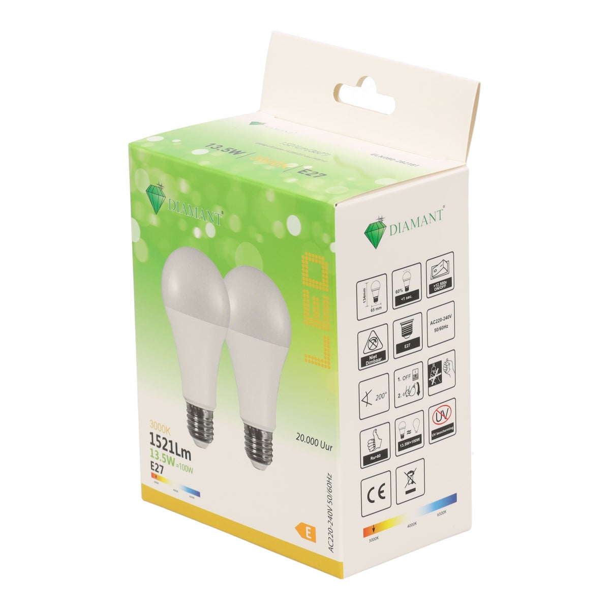 Lamp LED peer 13.5W-E27 duo Warmwit V2 Lamp LED peer 13.5W-E27 duo Warmwit V2