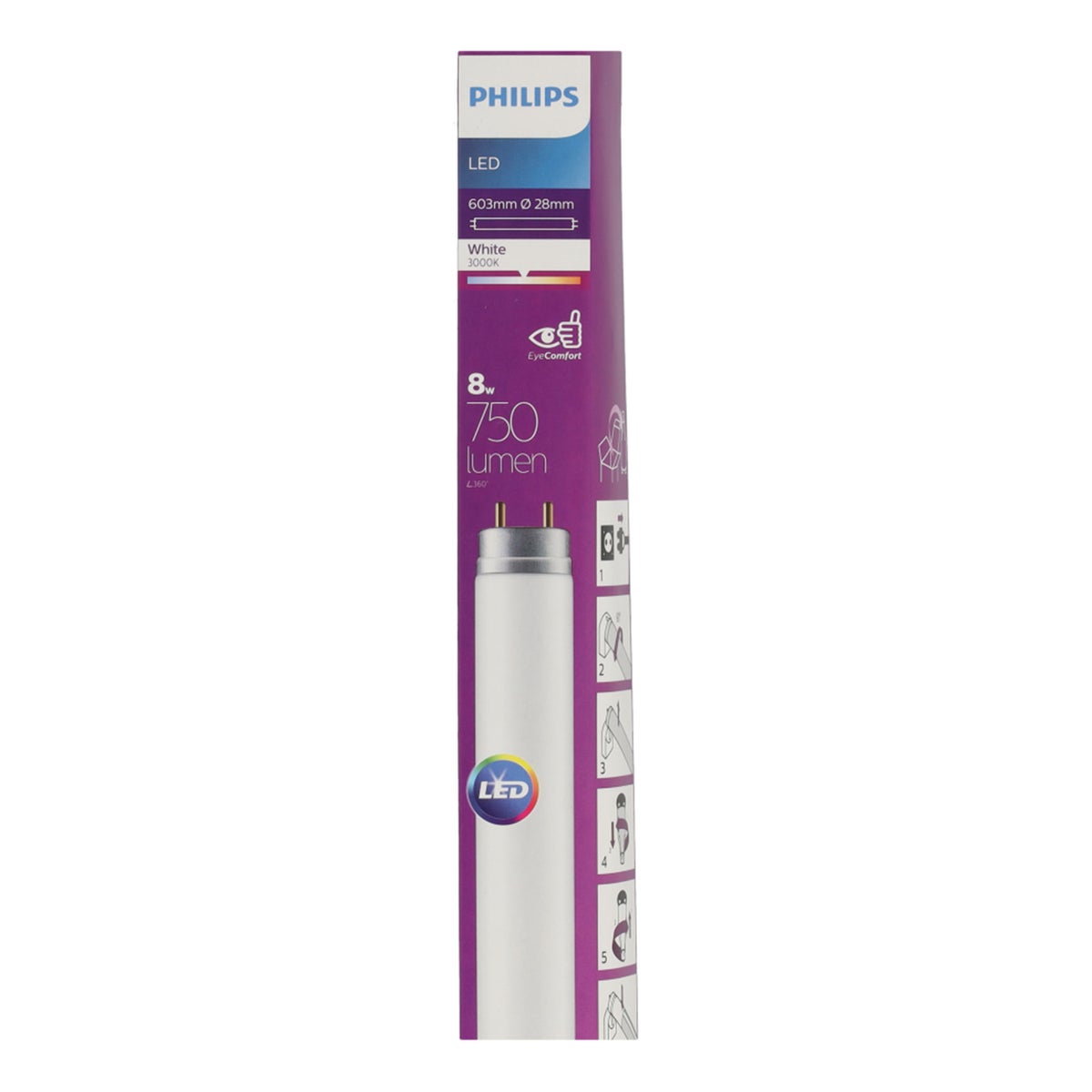 Lamp LED T8 600mm 8W wh Philips Lamp LED T8 600mm 8W wh Philips