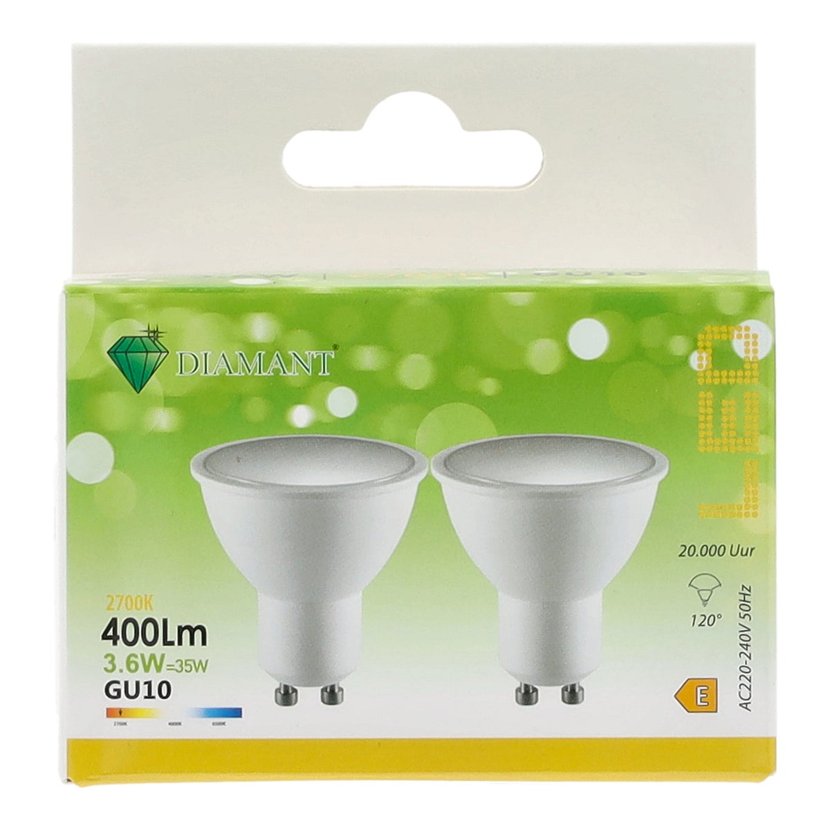 Lamp Led 3.6W-GU10 DUO WW E Lamp Led 3.6W-GU10 DUO WW E