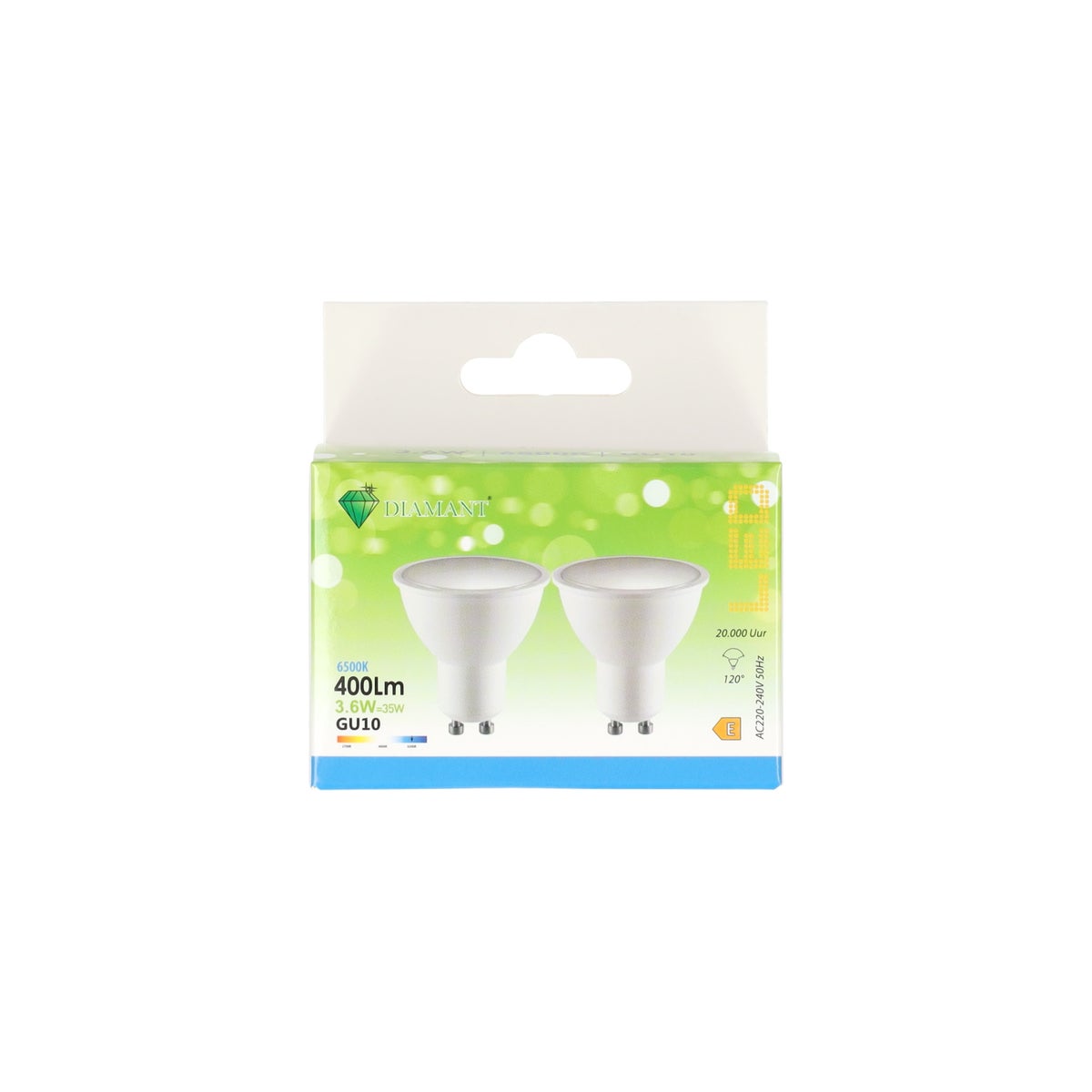 Lamp Led 3.6W-GU10 duo wit Lamp Led 3.6W-GU10 duo wit