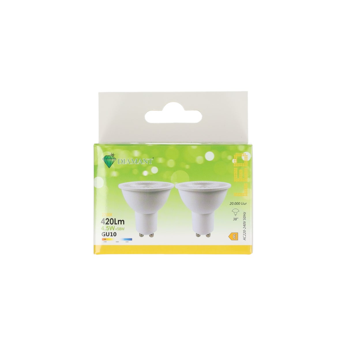 Lamp Led spot 4.5W GU10 duo warmwit Lamp Led spot 4.5W GU10 duo warmwit