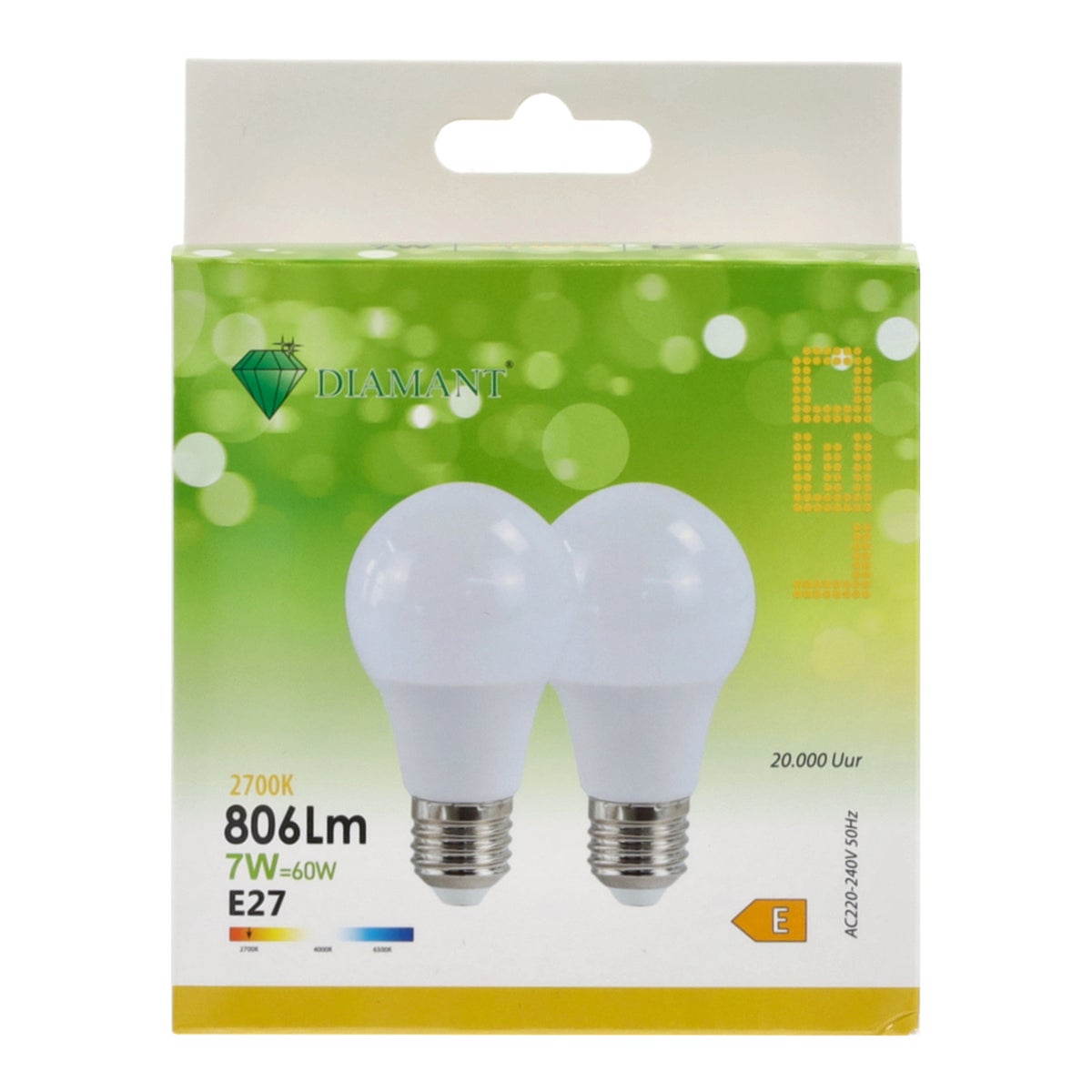 Lamp Led peer 7W-E27 duo WW E Lamp Led peer 7W-E27 duo WW E