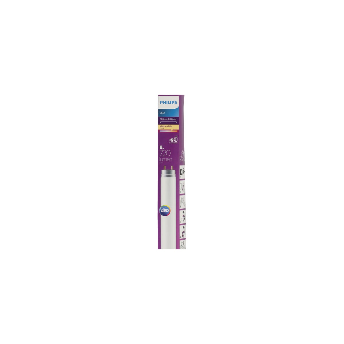 Lamp LED T8 603 mm 8W ww Philips Lamp LED T8 603 mm 8W ww Philips