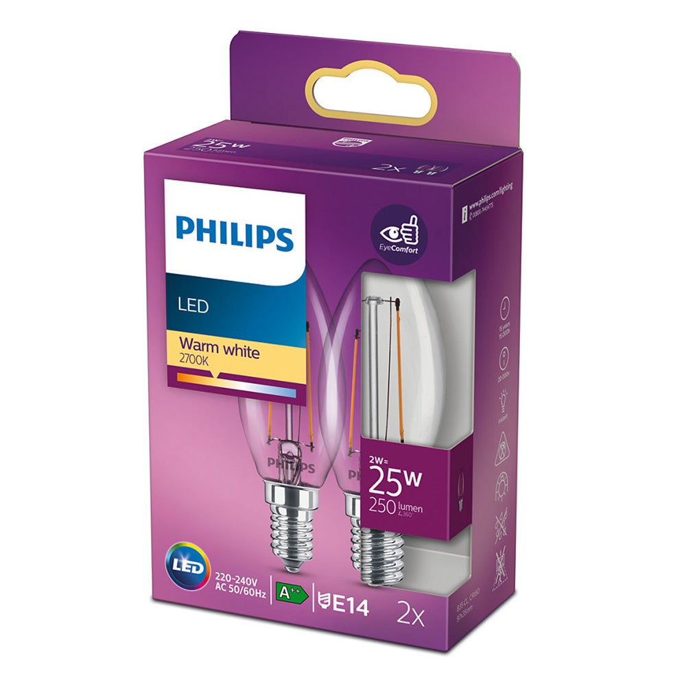 Lamp LED kaars deco 25W E14 2 stuks Lamp LED kaars deco 25W E14 2 stuks