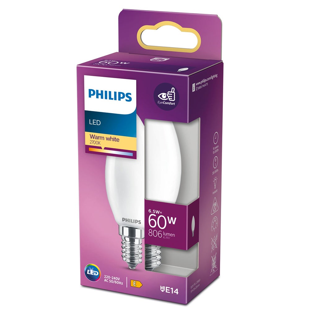 Lamp LED kaars mat 60W E14 Lamp LED kaars mat 60W E14