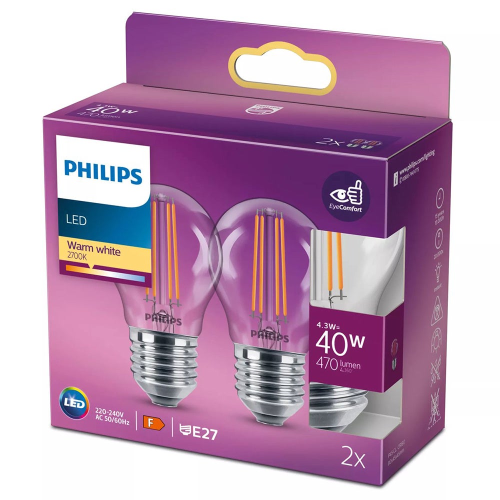 Lamp LED bol deco 40w E27 2 stuks Lamp LED bol deco 40w E27 2 stuks