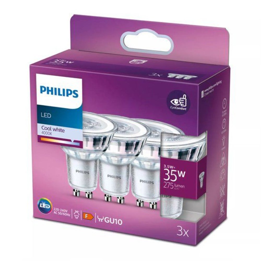 Lamp LED spot 35w GU10 3 stuks Lamp LED spot 35w GU10 3 stuks