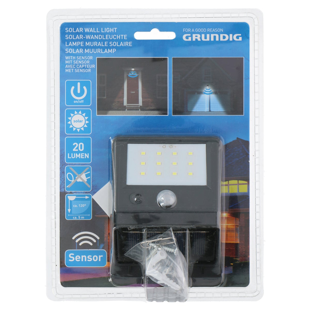 Lamp wand solar zwart Grundig Lamp wand solar zwart Grundig