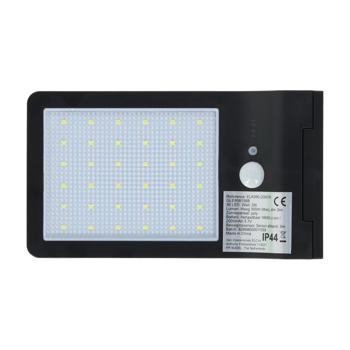 Lamp met sensor Nemoli LED solar zwart Lamp met sensor Nemoli LED solar zwart