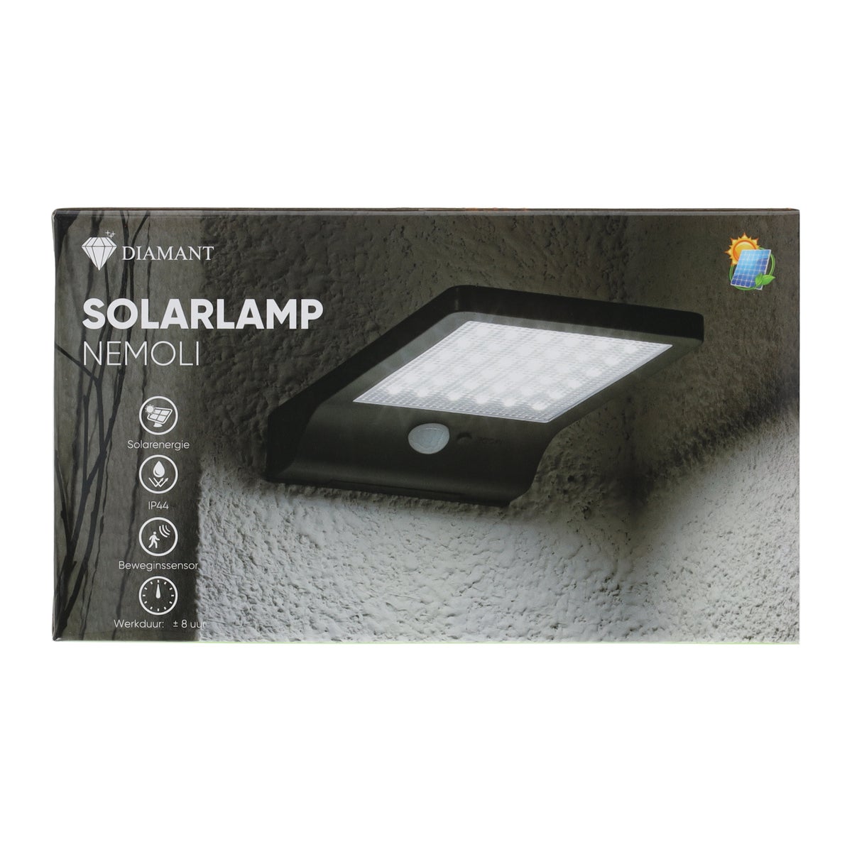 Lamp met sensor Nemoli LED solar zwart Lamp met sensor Nemoli LED solar zwart