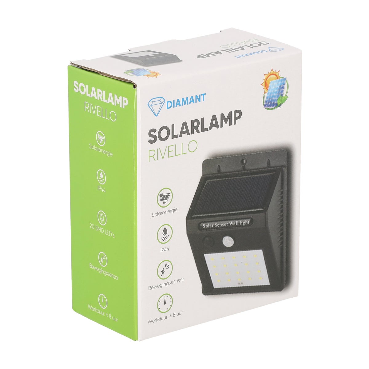 Lamp met sensor Rivello LED solar zwart Lamp met sensor Rivello LED solar zwart