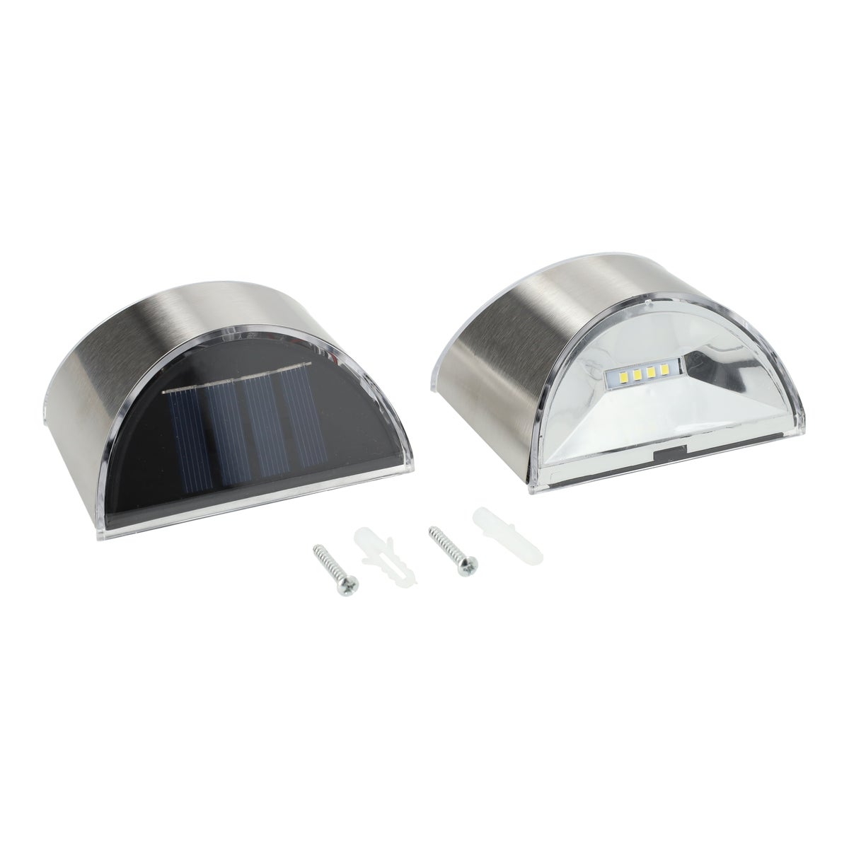Lamp Sanza LED solar RVS 2 stuks Lamp Sanza LED solar RVS 2 stuks