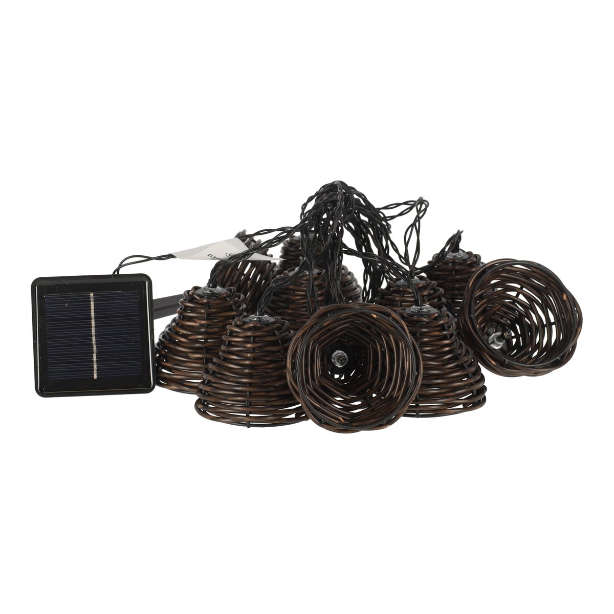 Partylight solar 10LED warm wit wicker Partylight solar 10LED warm wit wicker