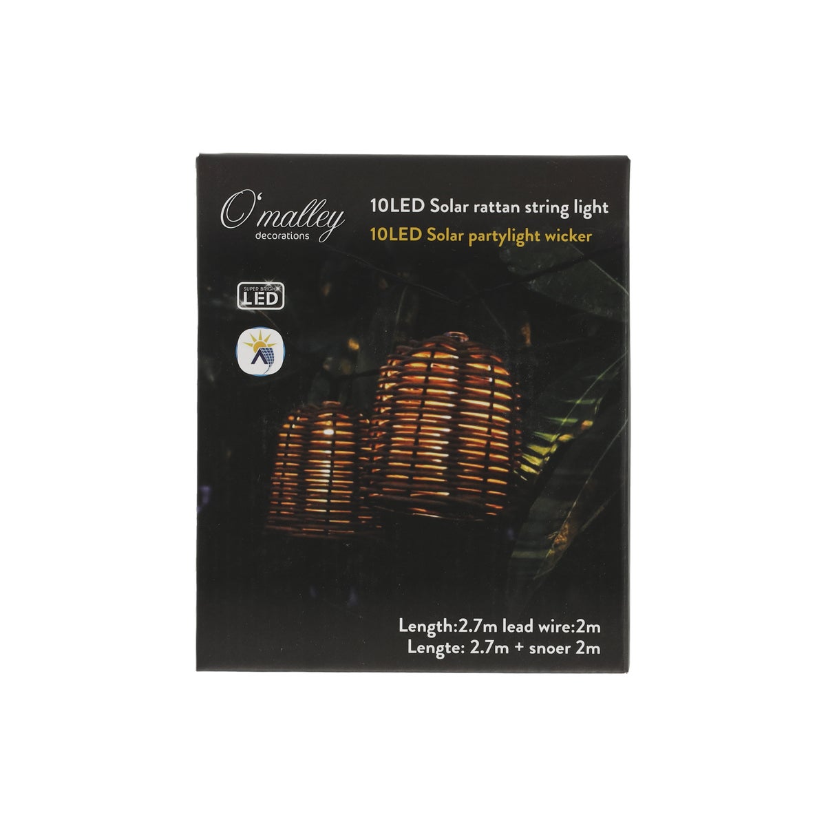 Partylight solar 10LED Warm Wit Partylight solar 10LED Warm Wit