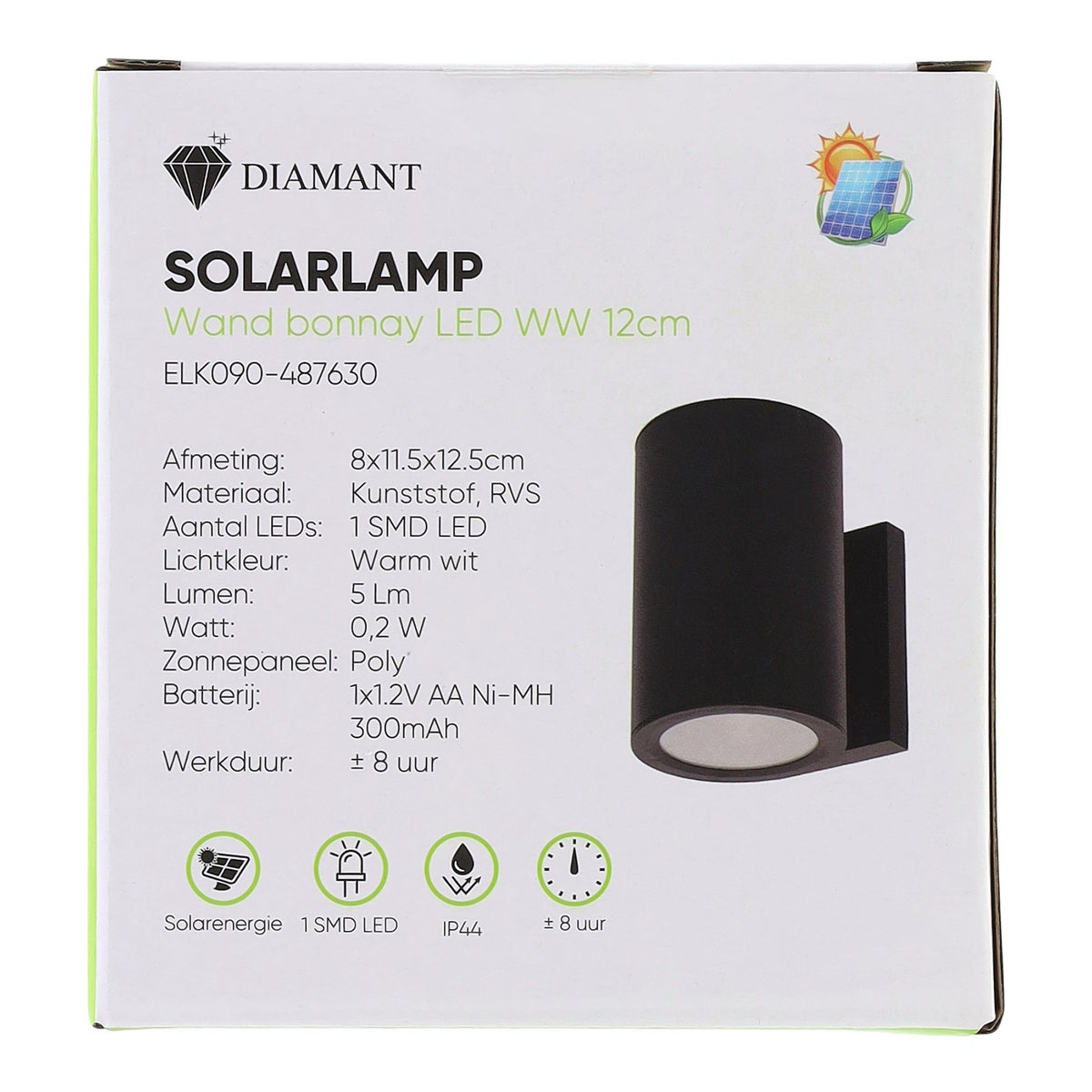 Lamp wand bonnay Led-ww 12 cm solar Lamp wand bonnay Led-ww 12 cm solar