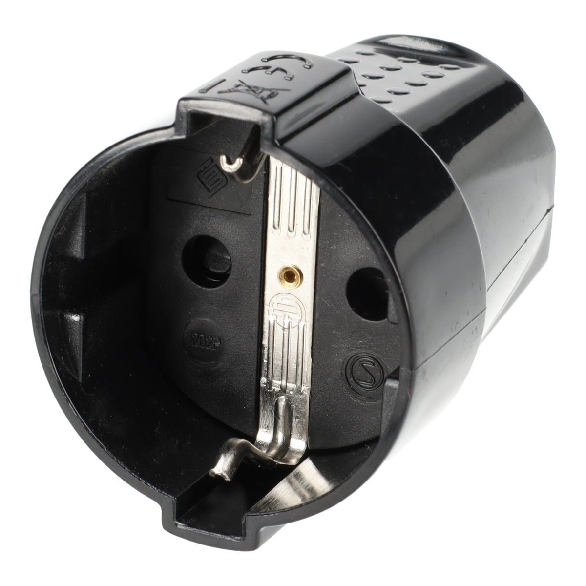 Contrastekker zwart RA 16A 230V Diamant Contrastekker zwart RA 16A 230V Diamant