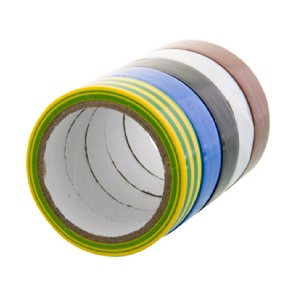 Isolatieband 15 mm div. kleuren 4.6 m 5 stuks Isolatieband 15 mm div. kleuren 4.6 m 5 stuks