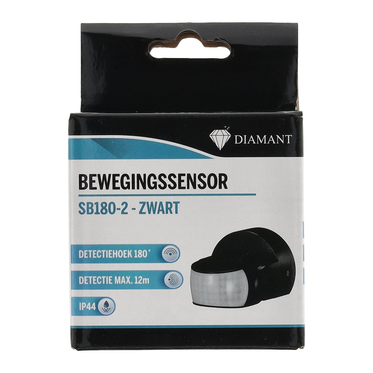 Bewegingssensor 180° zwart Diamant Bewegingssensor 180° zwart Diamant
