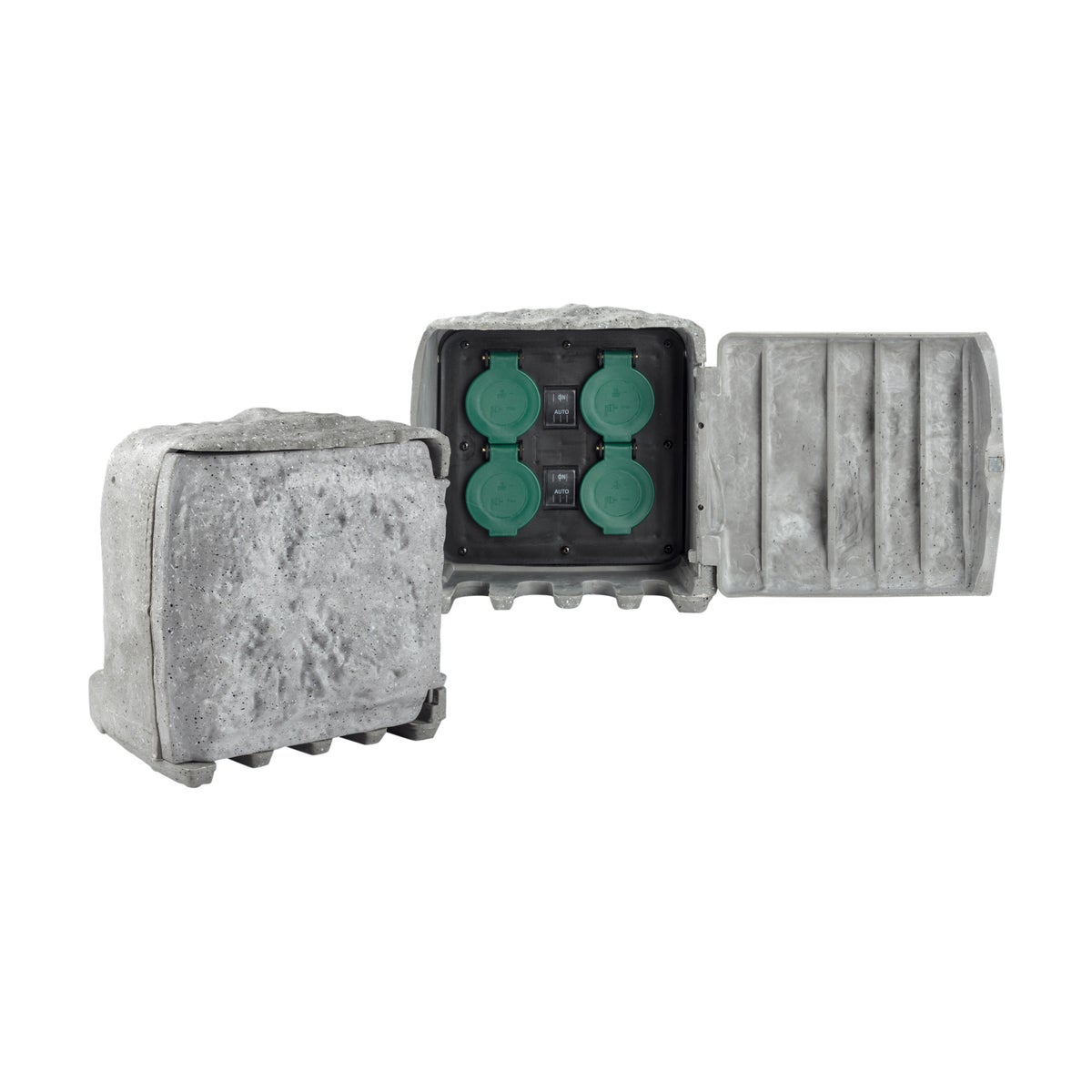 Tuincontactdoos steen 4 x 230V BE Tuincontactdoos steen 4 x 230V BE