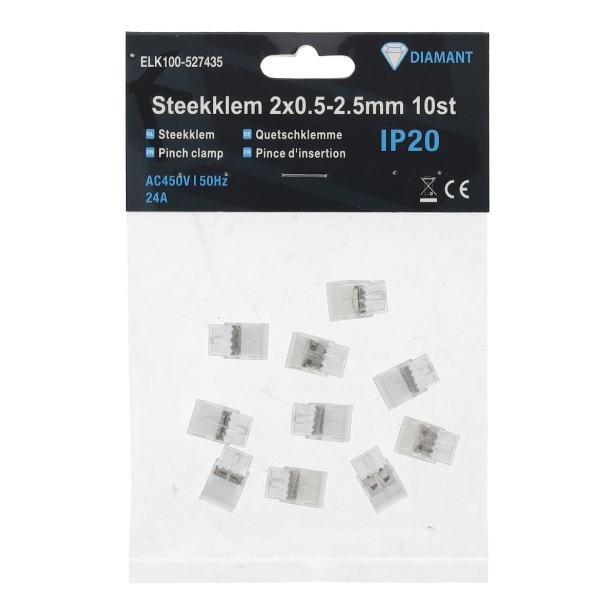 Steekklem 2 x 0.5-2.5 mm 10 stuks Steekklem 2 x 0.5-2.5 mm 10 stuks